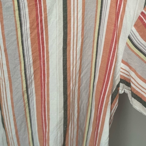A new day Summer Striped Linen Blend Top Size Large - Picture 3 of 7